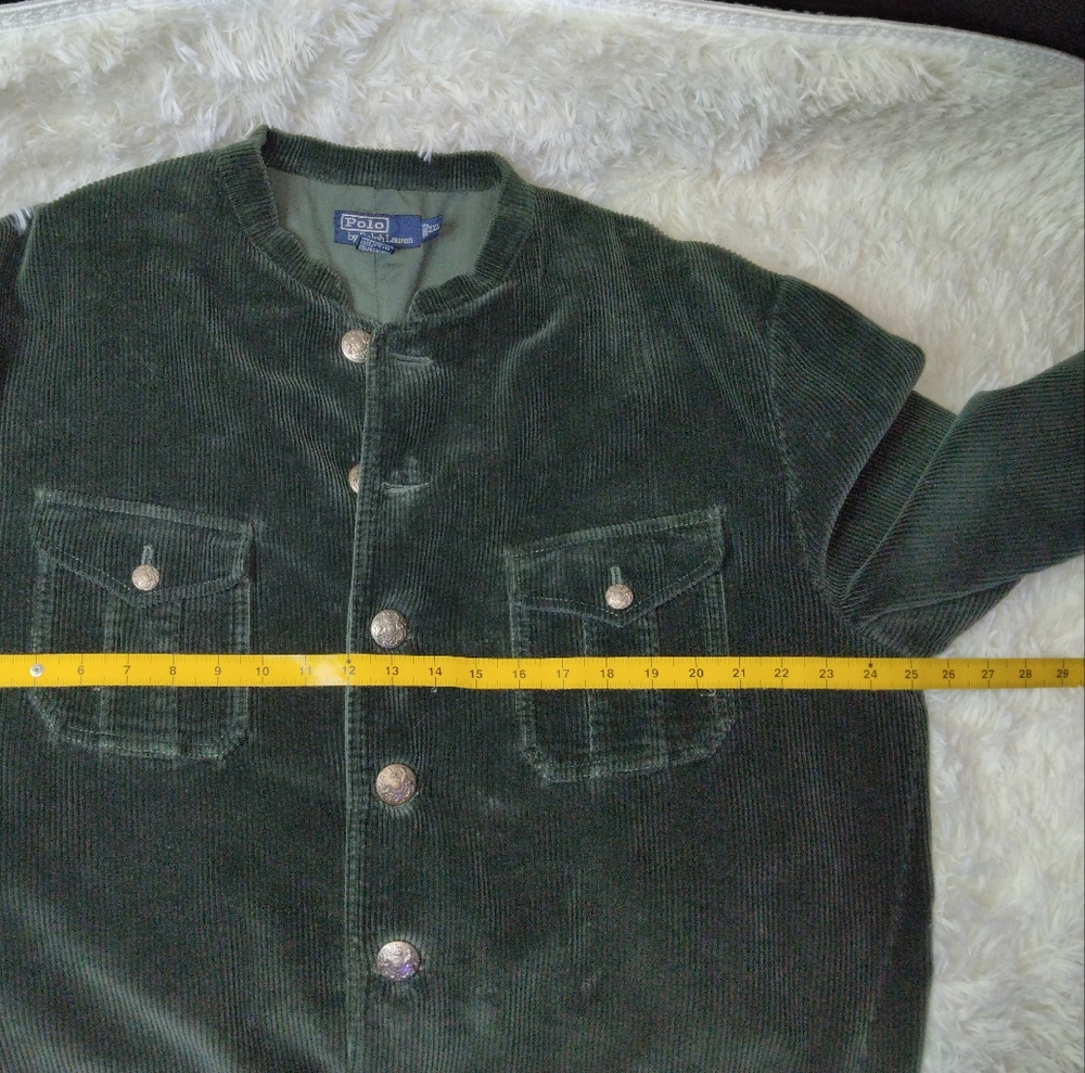 Polo Ralph Lauren Green Corduroy Military Hunting Jacket Coat Size XXL - Picture 13 of 16